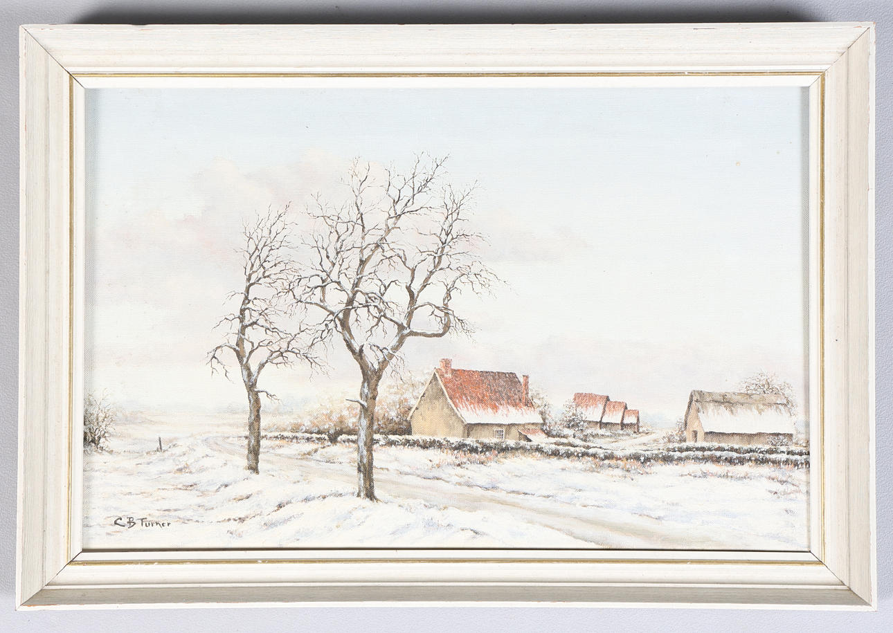 C B TURNER (BRITISH, 20TH CENTURY) "WINTER LANDSCAPE".