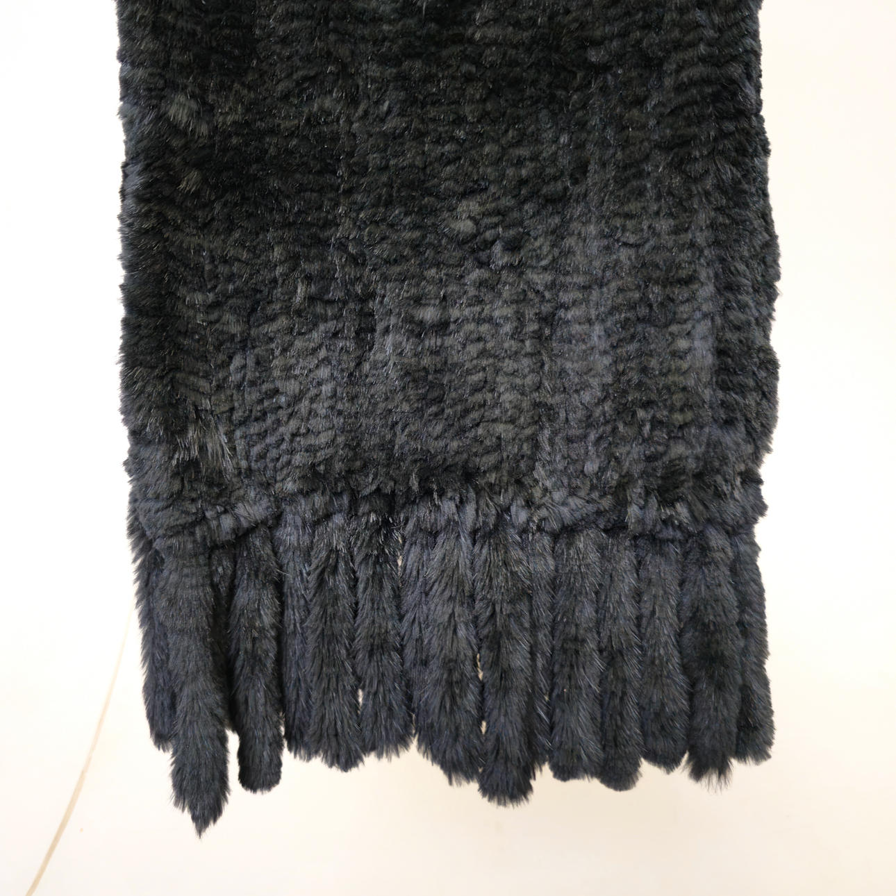 BLACK RABBIT SCARF.