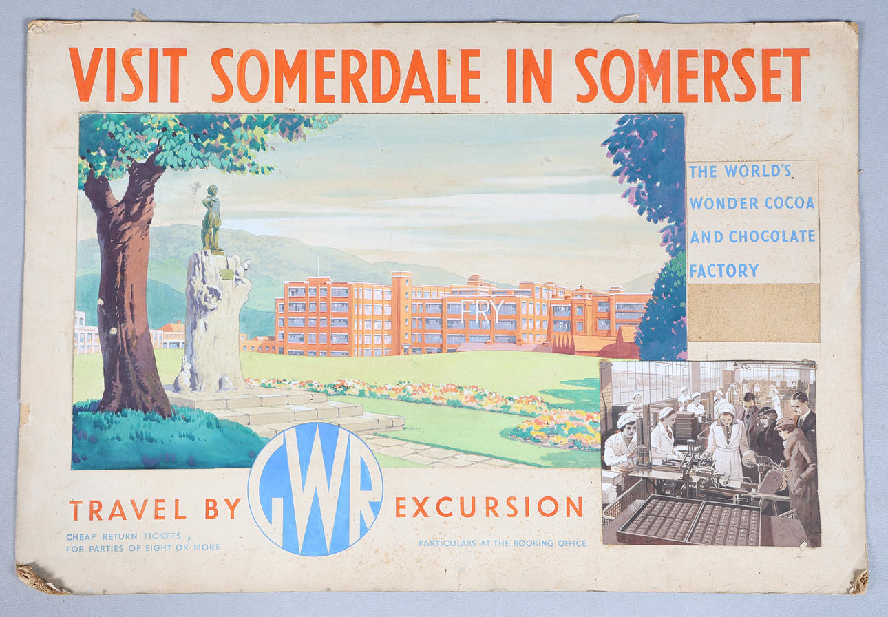 A HAND PAINTED GWR ADVERTISING SIGN.