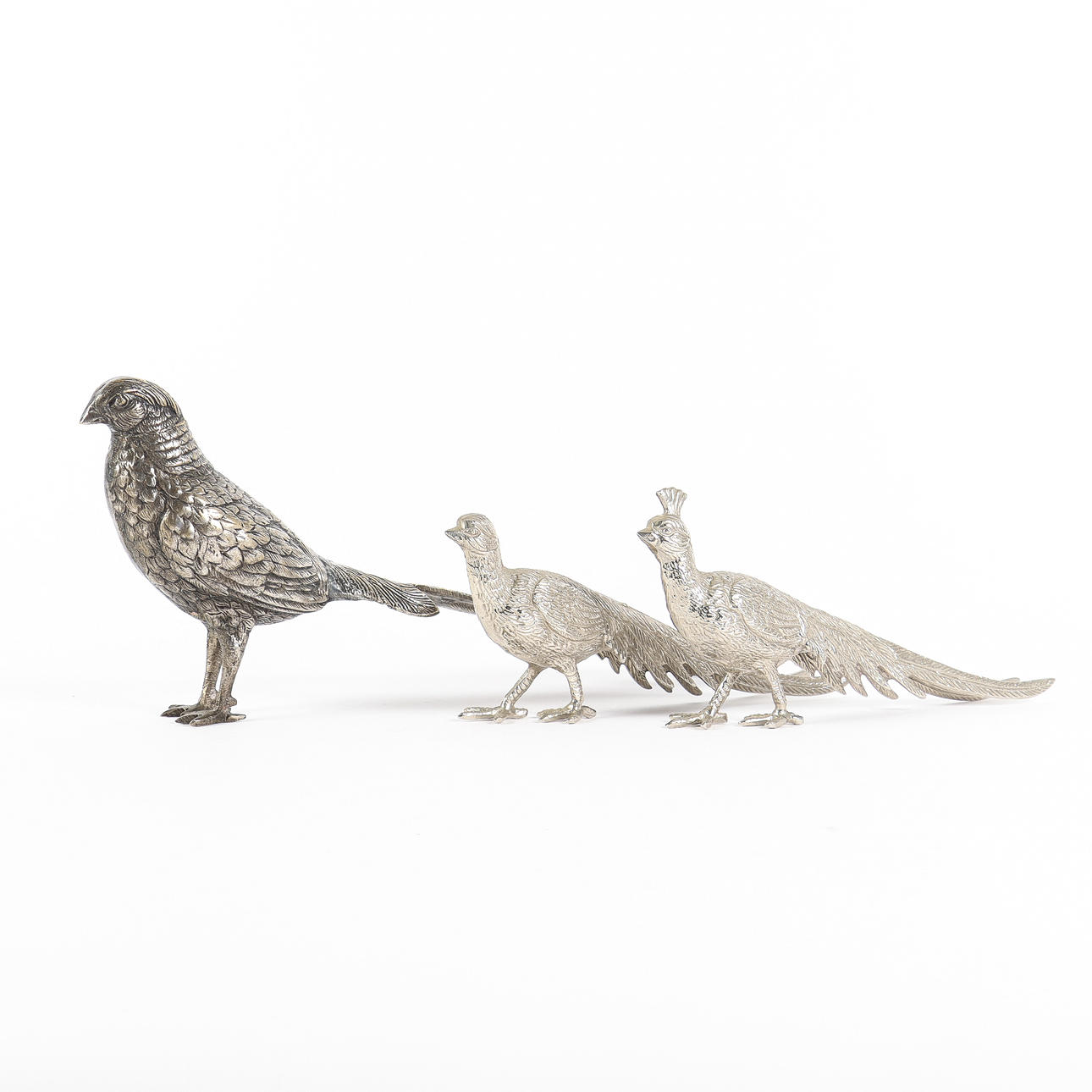 TABLE DECORATIONS 3 pieces, nickel silver.