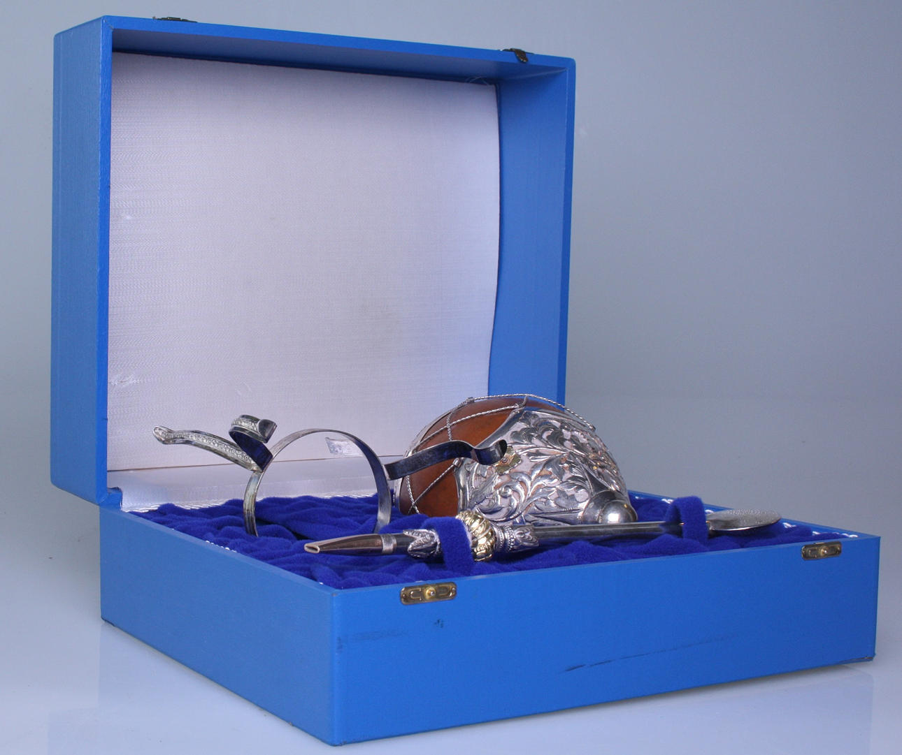 KALEBASS med BOMBILLA, silver.