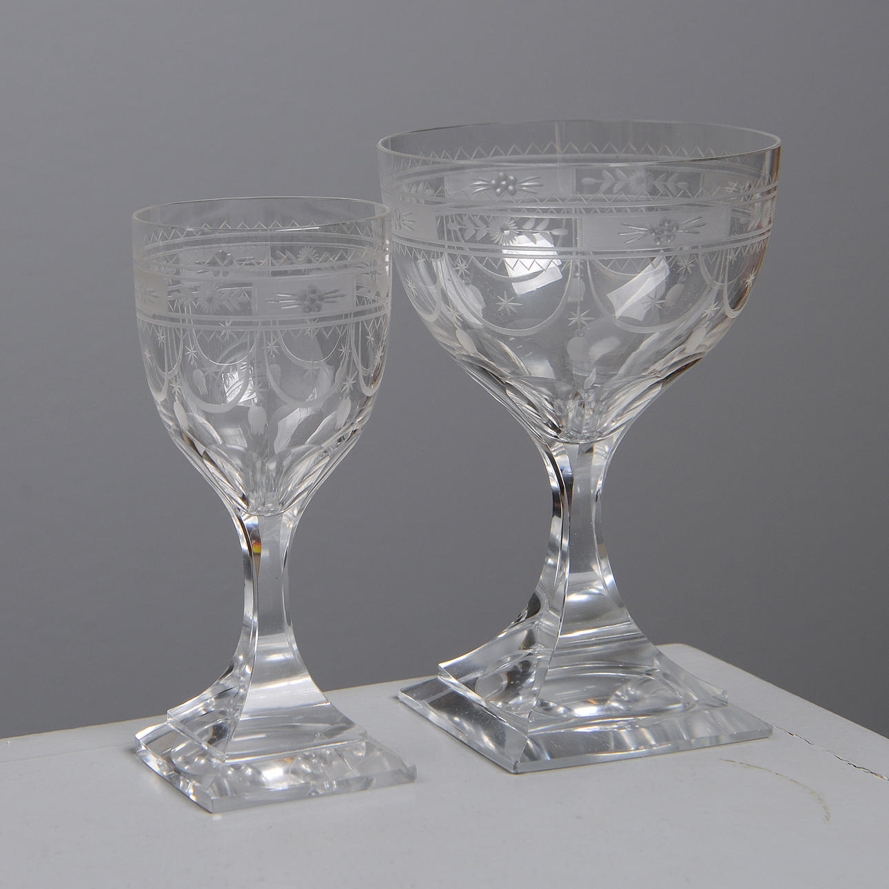 A 24-piece glassware set, unknown designer, 20th century.