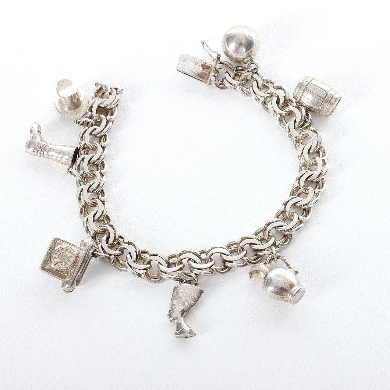 PULSERA BISMARCK CON DIJES, plata.