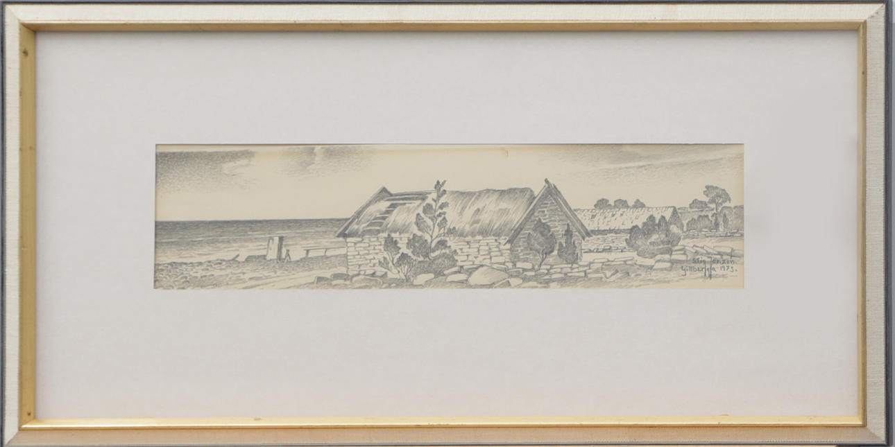 STIG JONZON. DRAWING, pencil, signed.