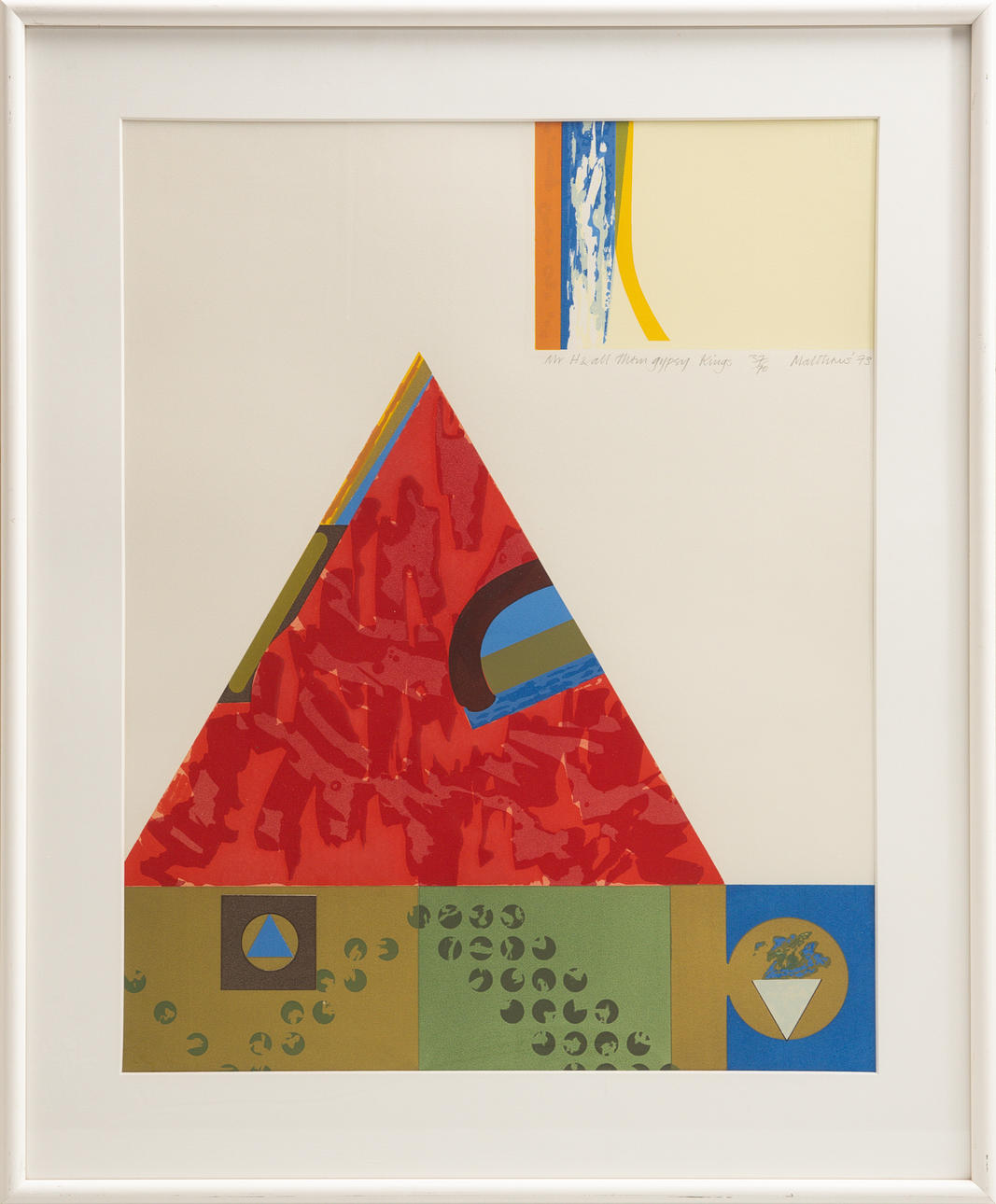 PETER MATTHEWS. “Mr H & all them gypsy kings”, colour lithograph, numbered, dated and signed, 37/70-73.