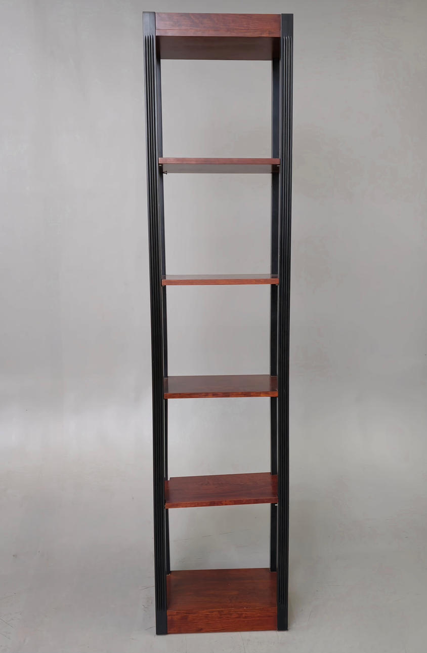 SIX-SHELF MAHOGANY BOOKCASE.