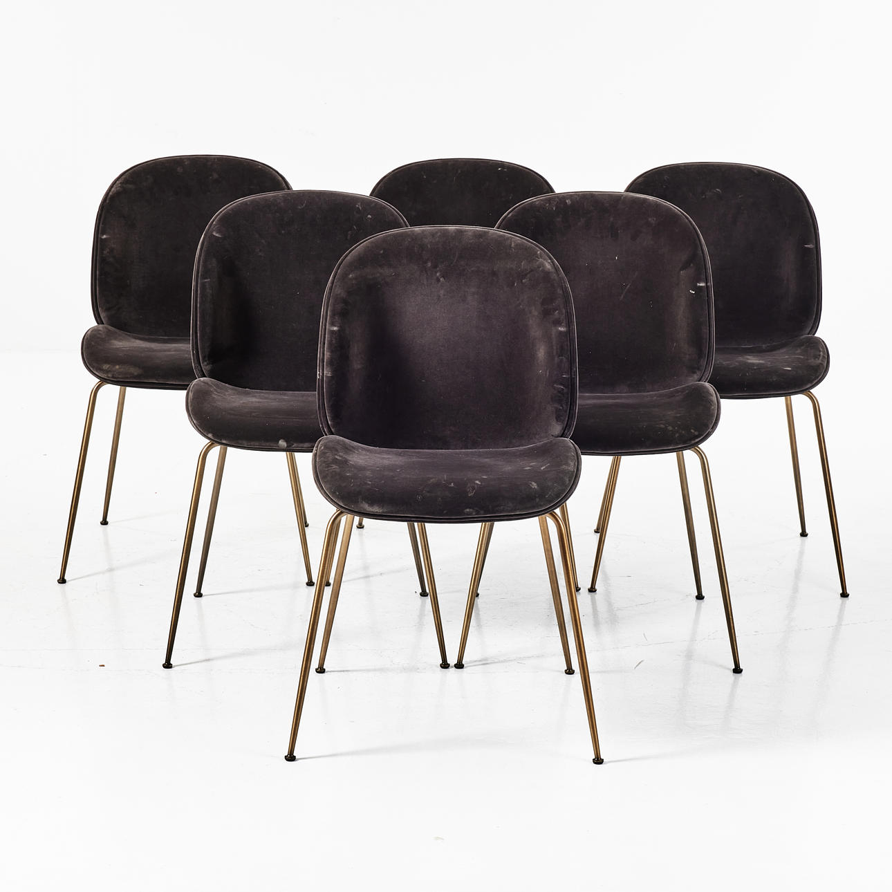 GAMFRATESI. Stühle, 6 Stück, „Beetle Dining Chair“, Gubi.