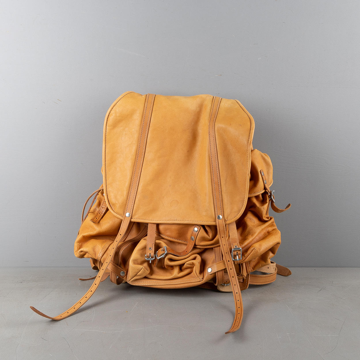 BACKPACK, leather, wooden frame, Tärnsjö steam tannery.