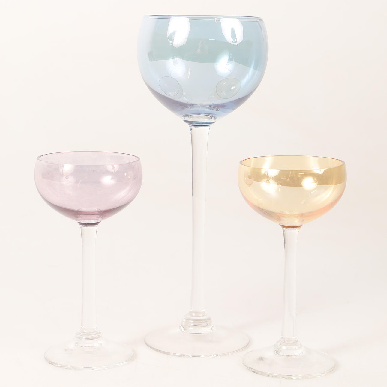 24-teiliges Glaswarenset, 20. Jahrhundert.