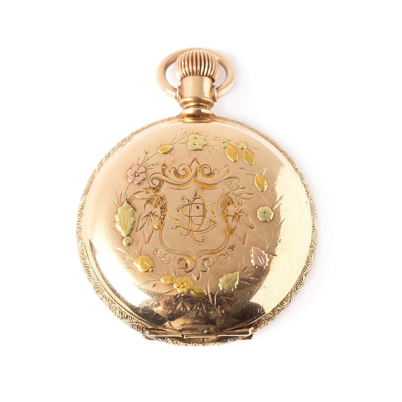 A case, multicoloured 14K gold, first part of the 20th century.