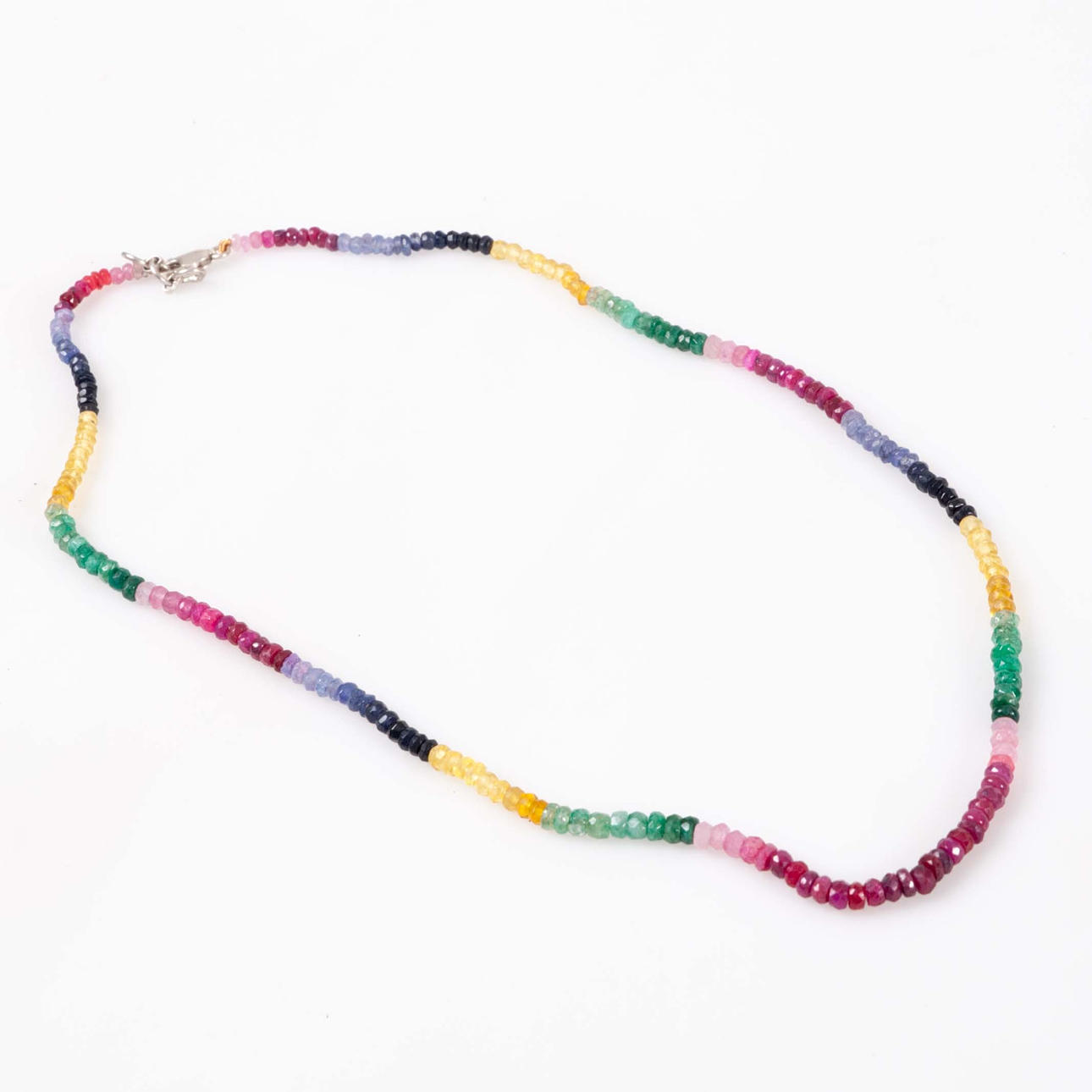 NECKLACE, sapphire, ruby, emerald, citrine, total approx. 64ct.