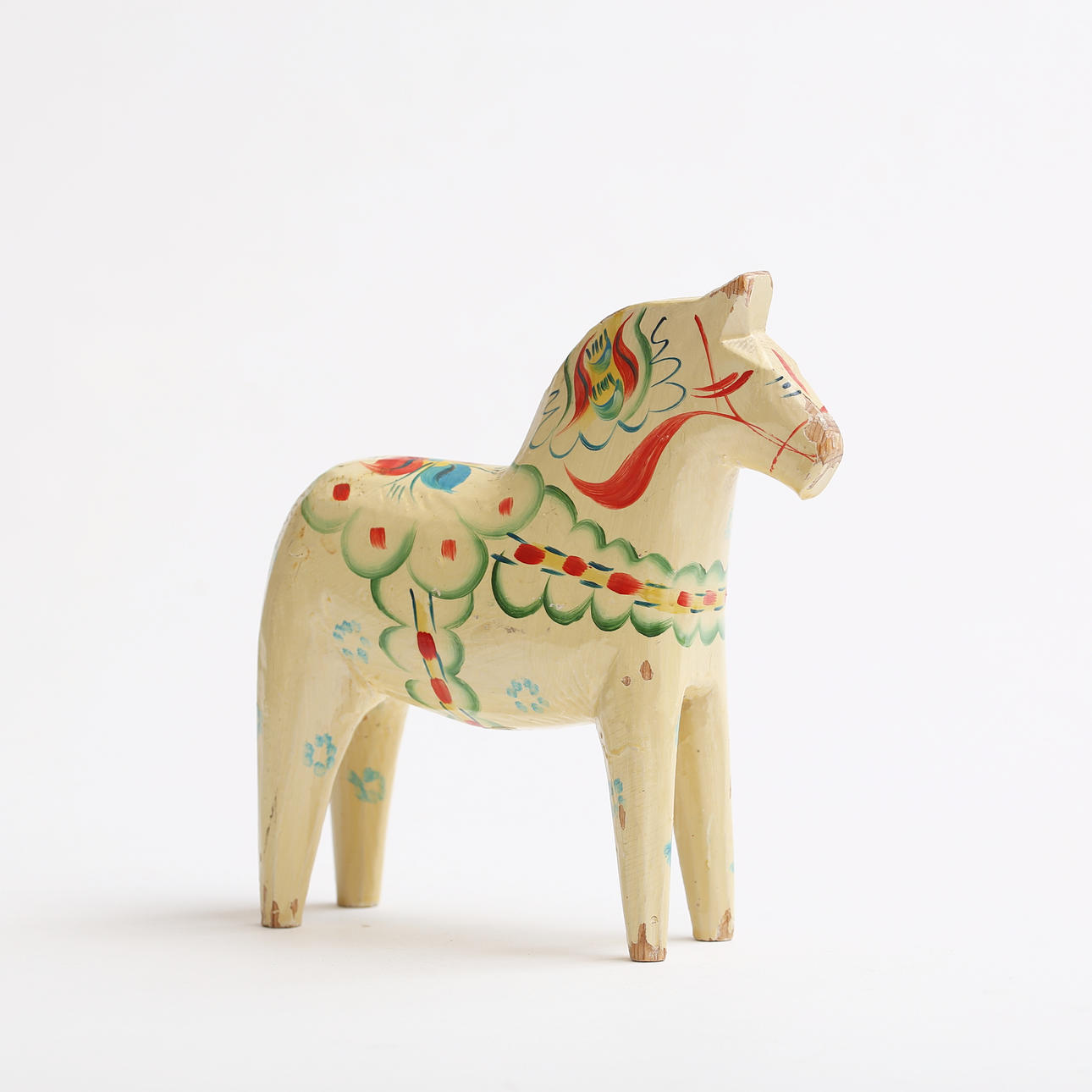 A Dalahäst, painted wood, 20th century.