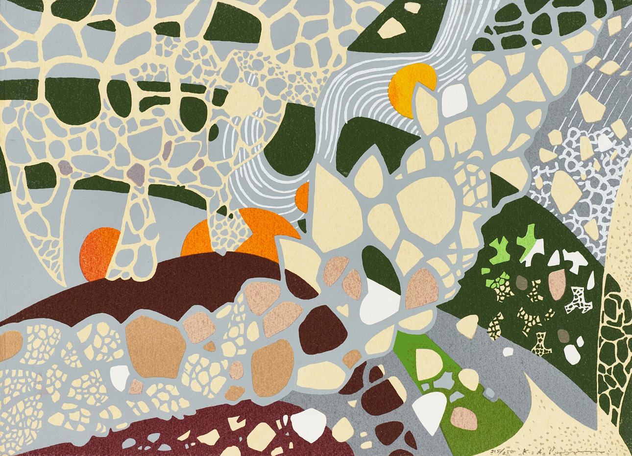 KARL AXEL PEHRSON (1921-2005). Composition, signed and numbered, colour silkscreen.