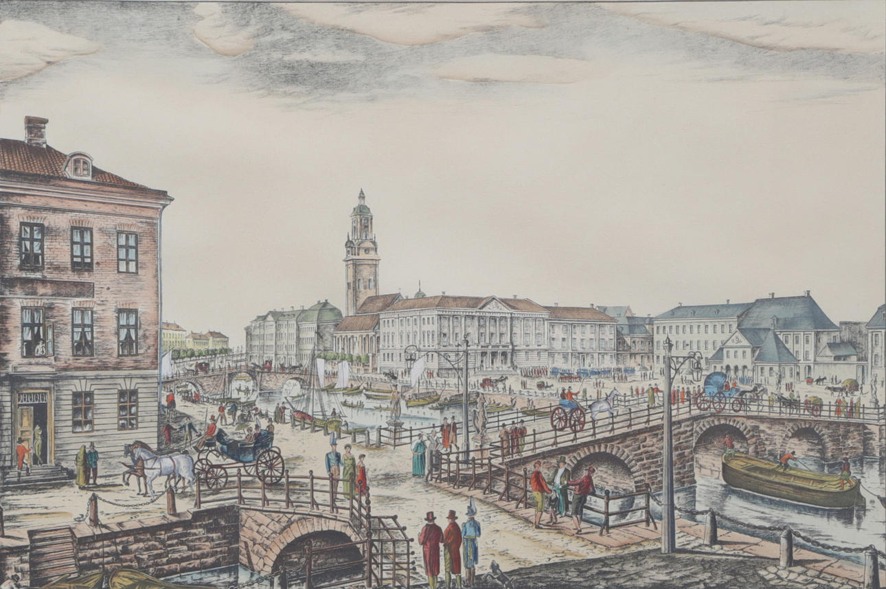 A GRAPHIC SHEET, Gothenburg, later print, 20th century.