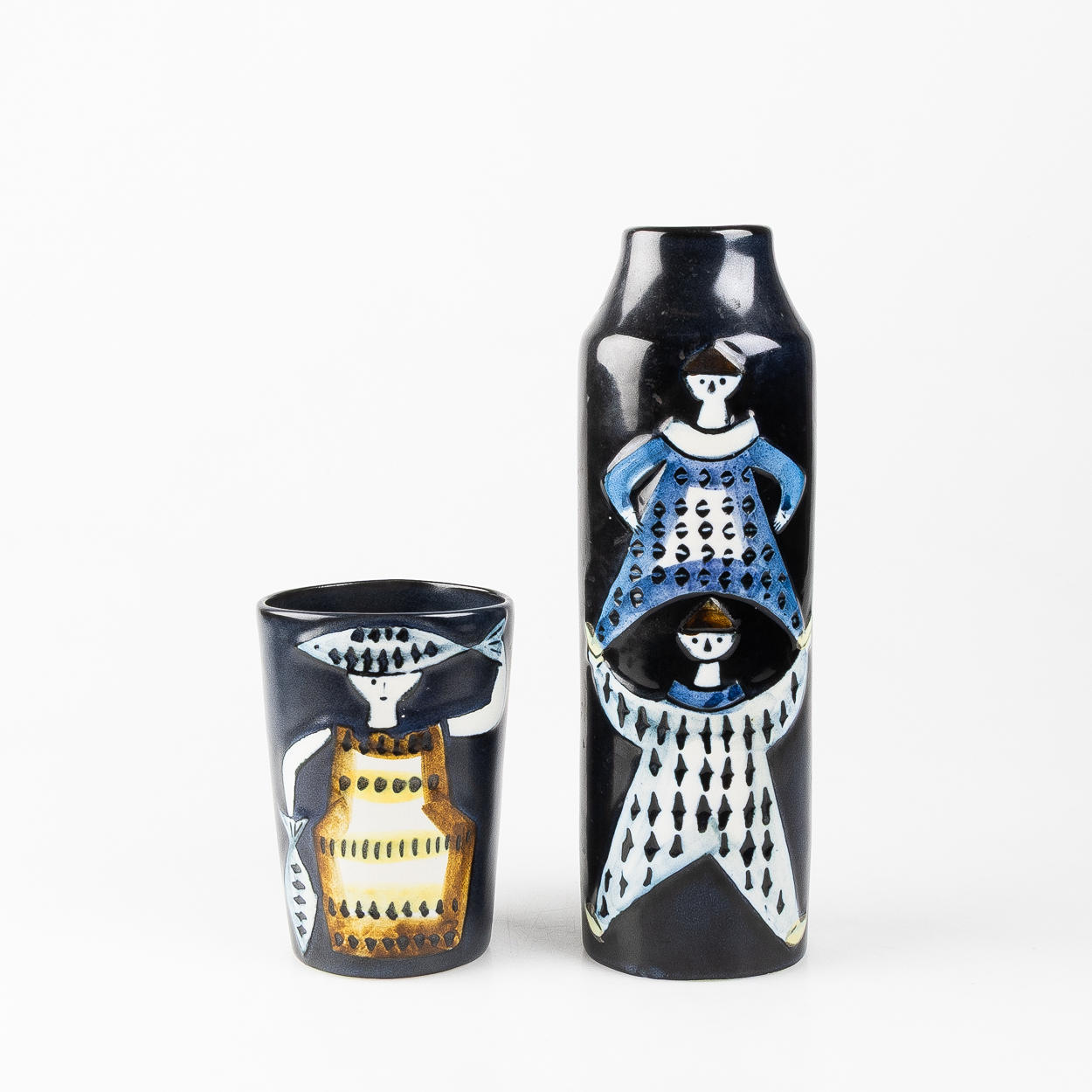 LISA LARSON. “Varieté”, 2 vases, Gustavsberg.