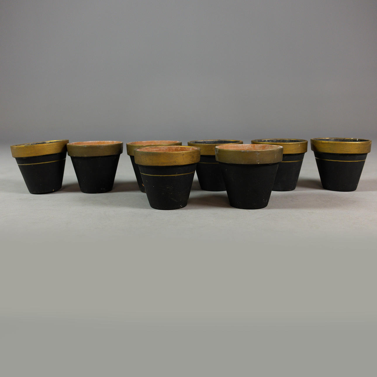 TERRACOTTA POTS (8).