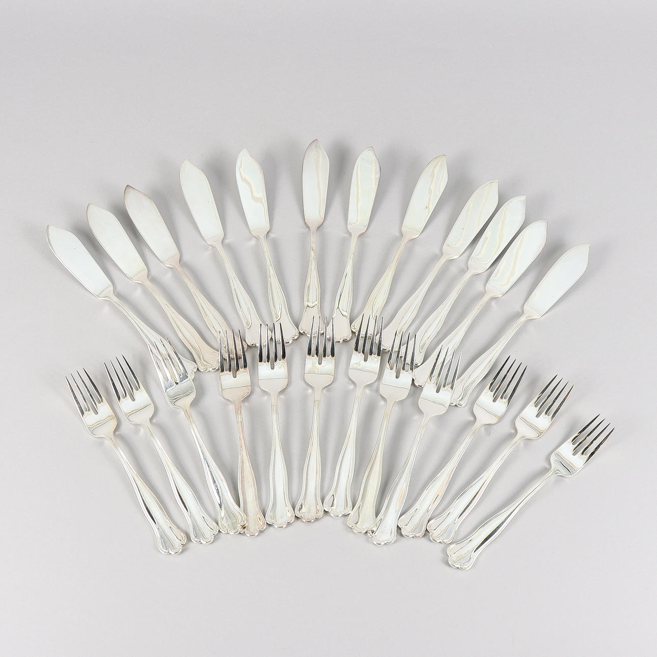 FISCHBESTECK, Sterlingsilber, CG Hallberg.