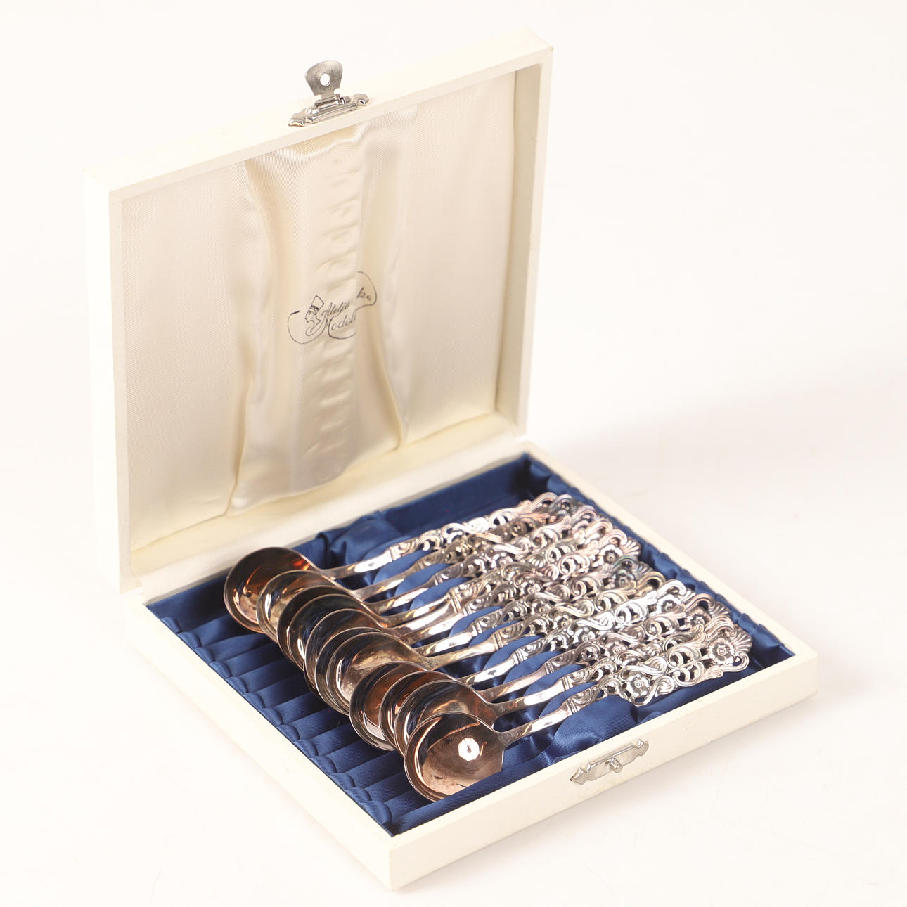 COFFEE SPOONS, 12 pieces, “Florentina”, silver.