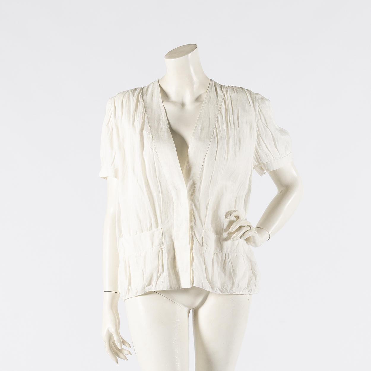 LAURA BIAGIOTTI, Jacket in linen, size IT40, vintage 1980/90s 