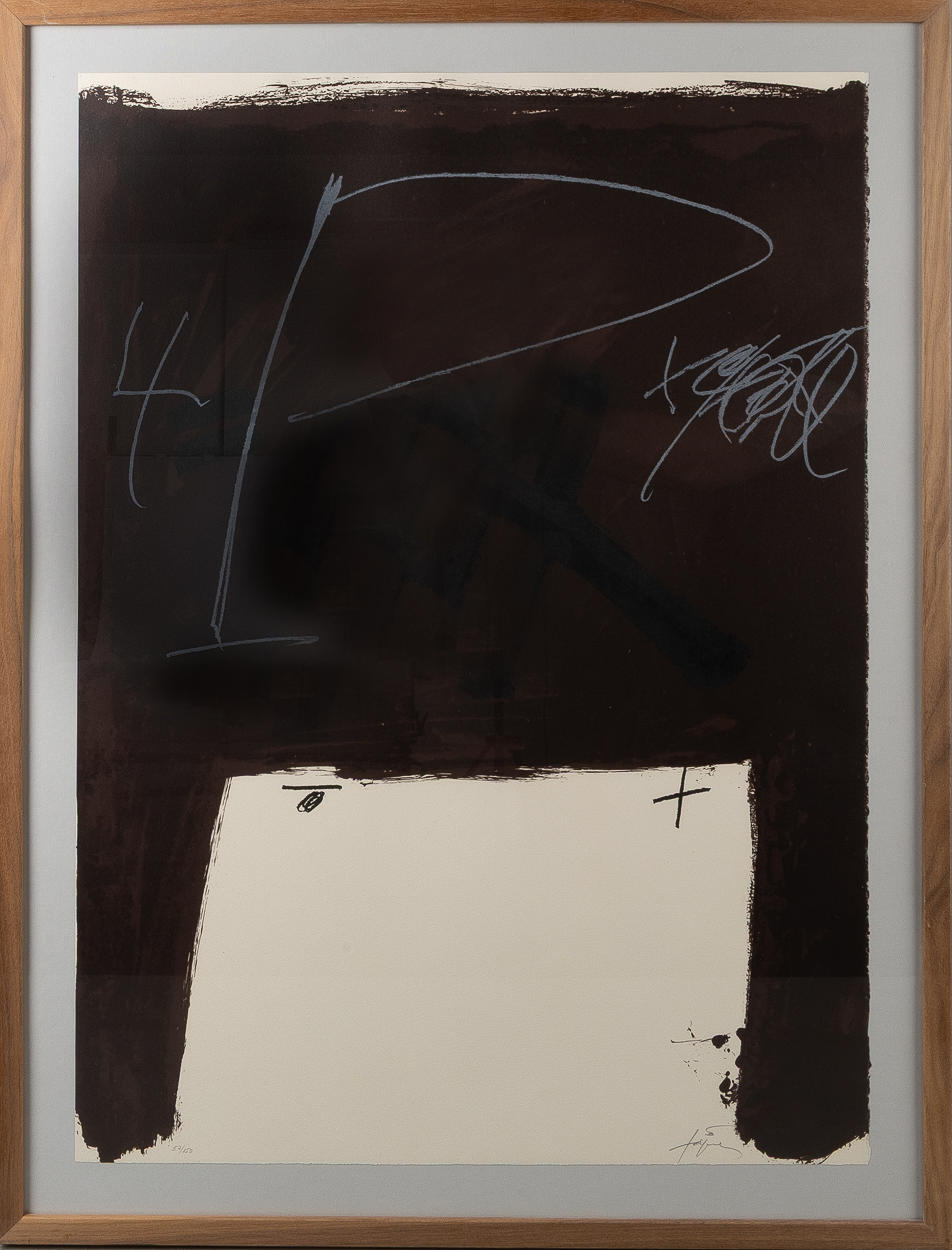 ANTONI TÀPIES. Komposition, litografi.