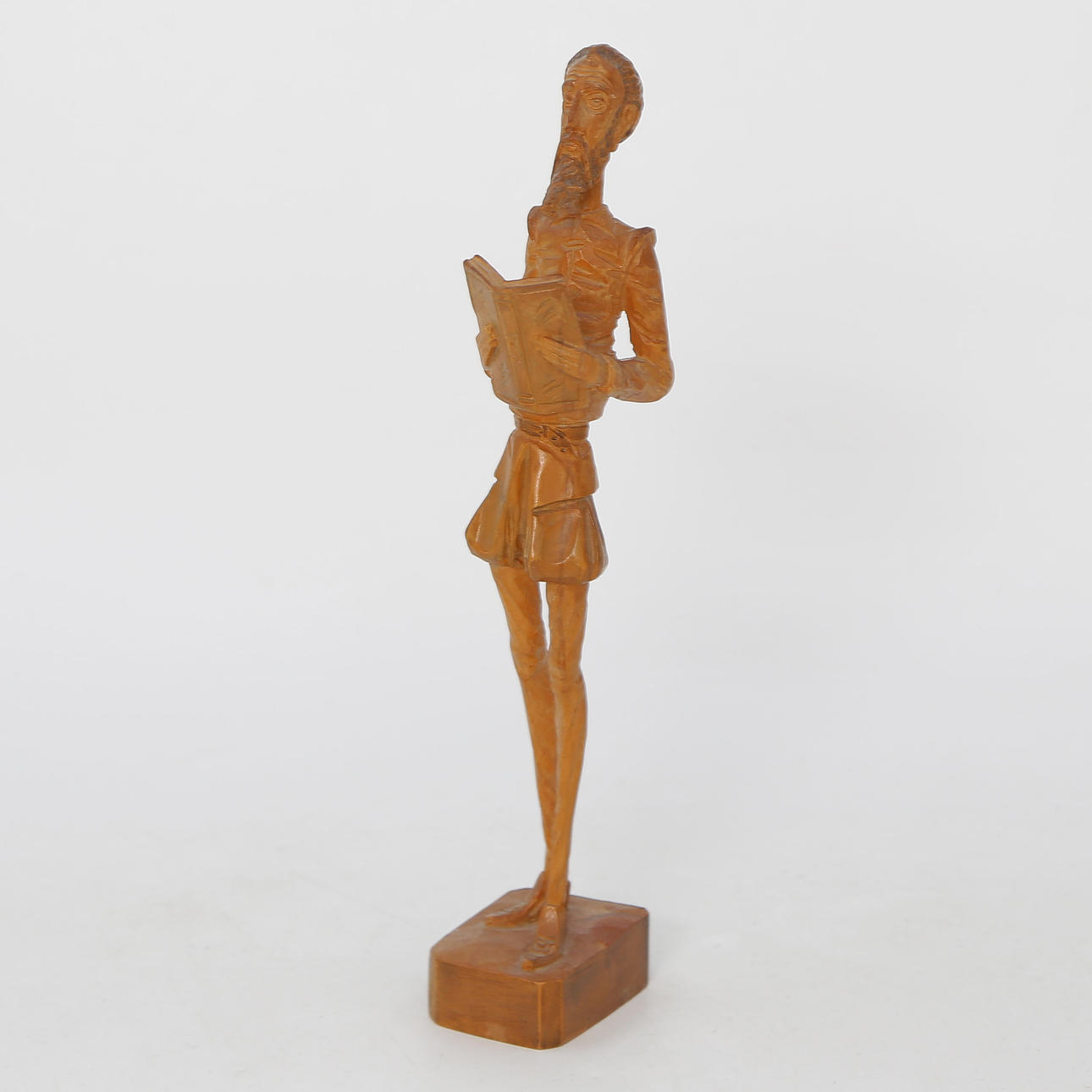 HOLZSKULPTUR, „DON QUIJOTE“, UNMARKIERT, SPANIEN.