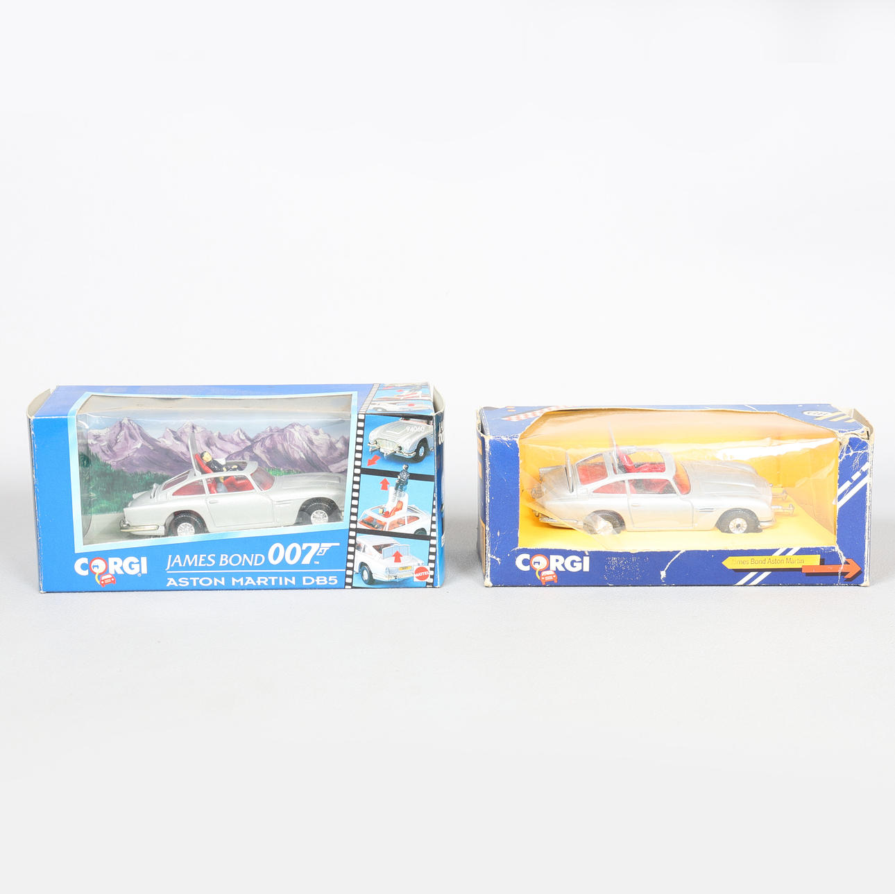 CORGI, JAMES BOND, TWO ASTON MARTIN'S (2).