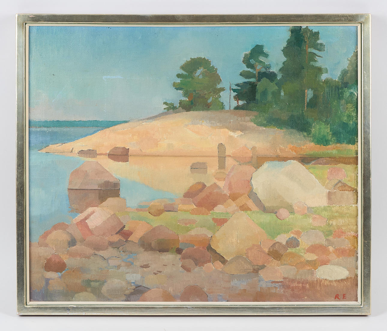 RAGNAR EKELUND. Archipellandschaft, signiert, Öl auf Leinwand.