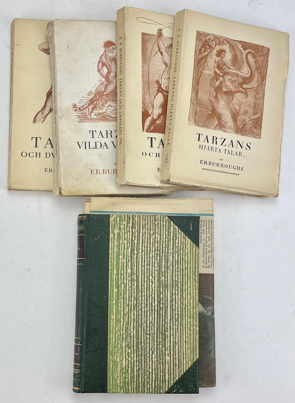 EDGAR RICE BURROUGHS. Fünf Bücher, Tarzan, 1922-1936.