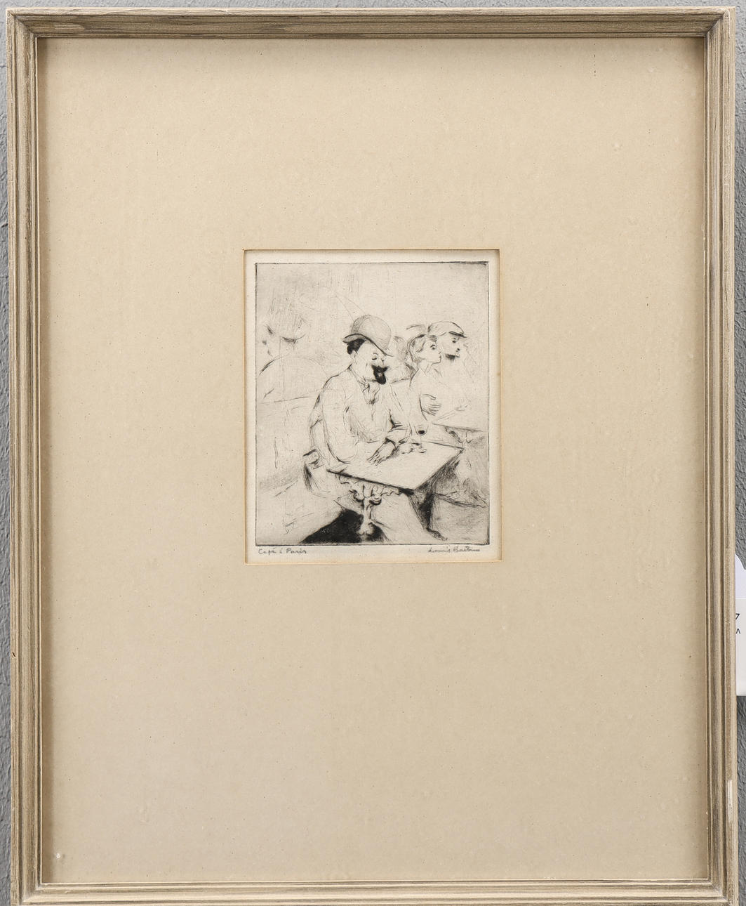 LOUIS BASTIN. Radierung, signiert.