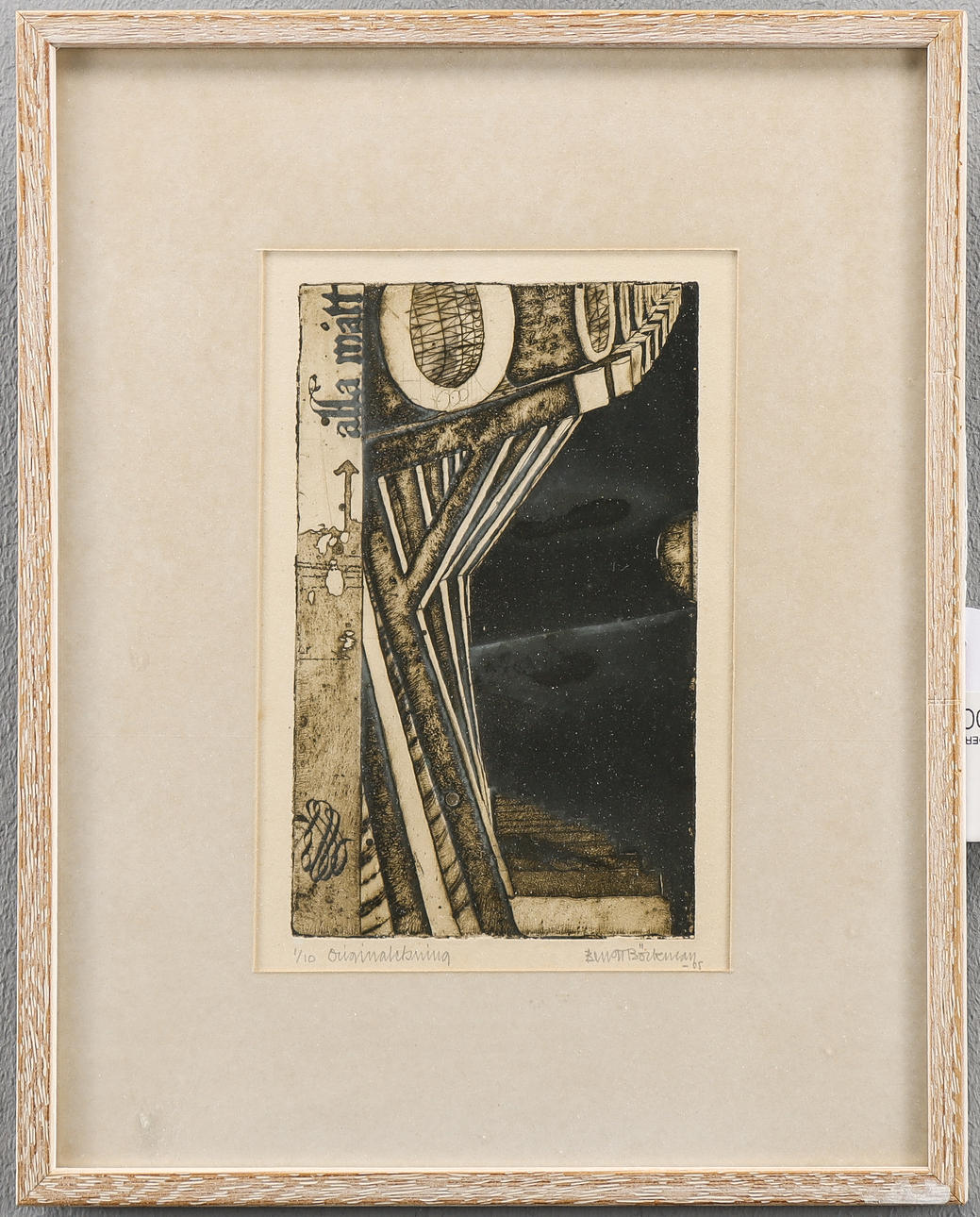 BENGT BÖCKMAN. Etching 1/10, signed.