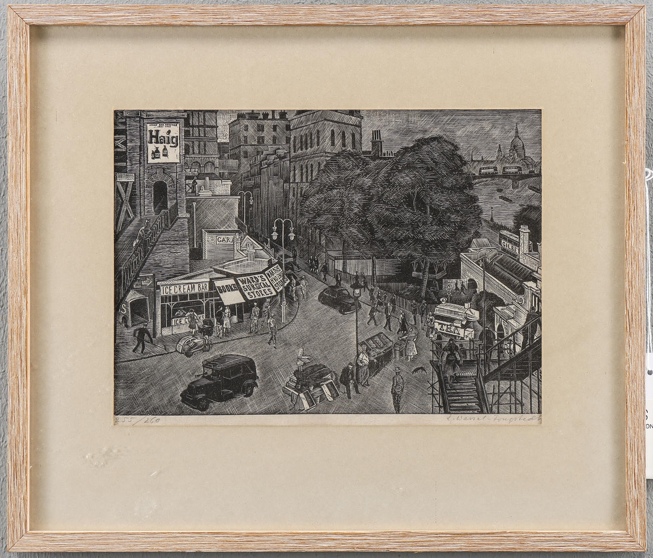 ERIK WESSEL-FOUGSTEDT lithograph 255/260, signed.