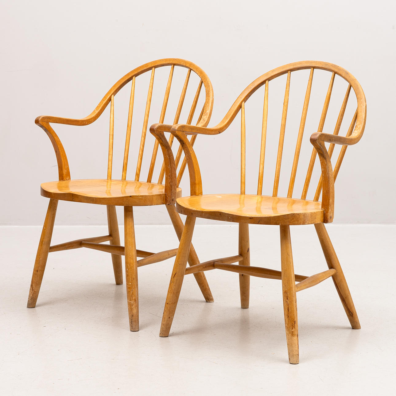 A pair of pushchair models, second half of the 20th century.