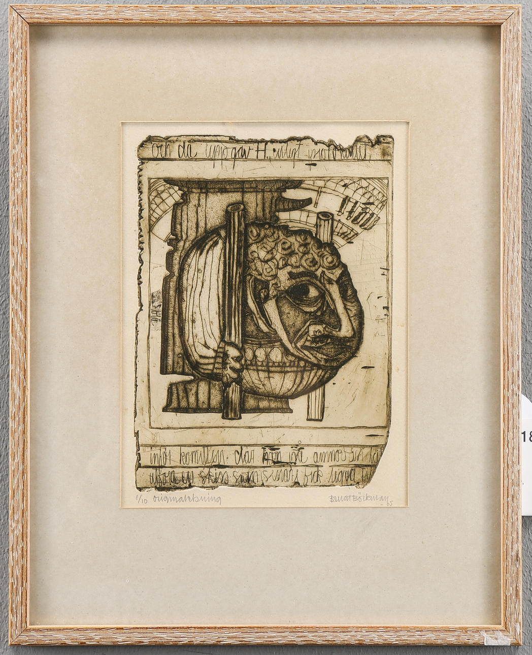 BENGT BÖCKMAN. Etching 1/10, signed.