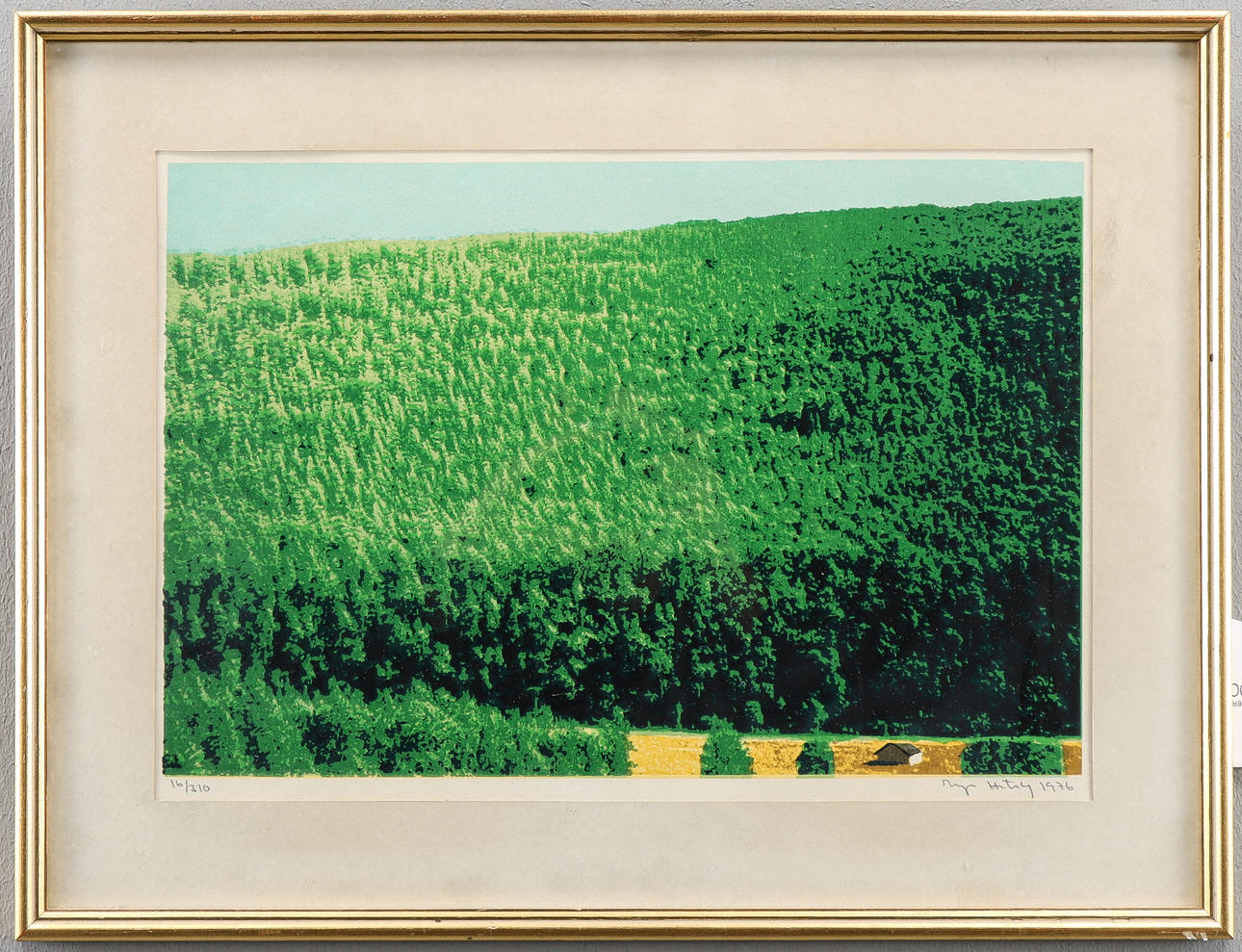 INGVAR HURTIG screen print 16/310, signed 1976.
