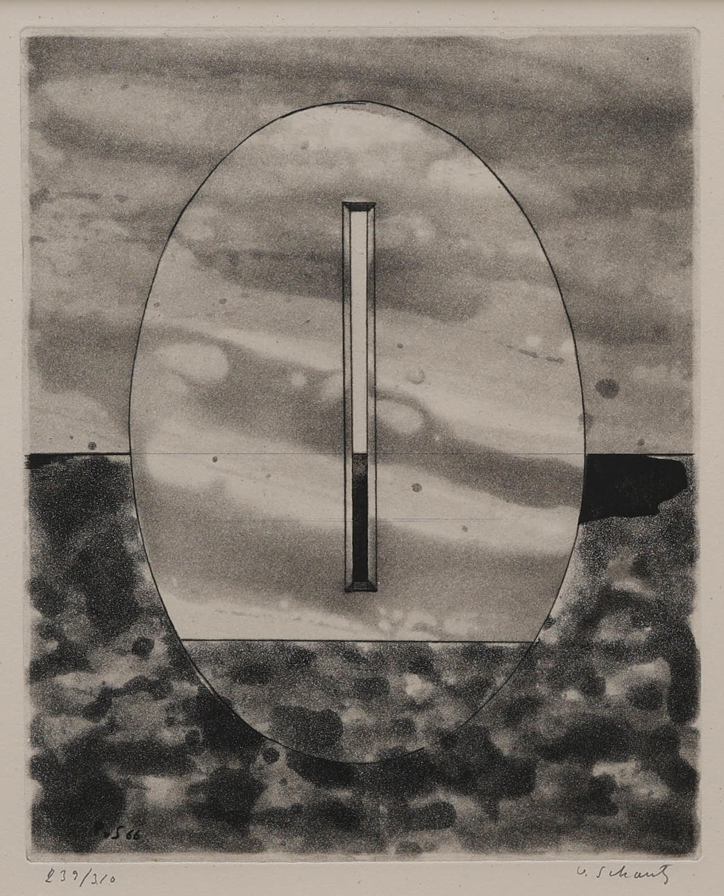 PHILIP VON SCHANTZ. lithograph, composition, numbered 239/310, signed V. Schantz.