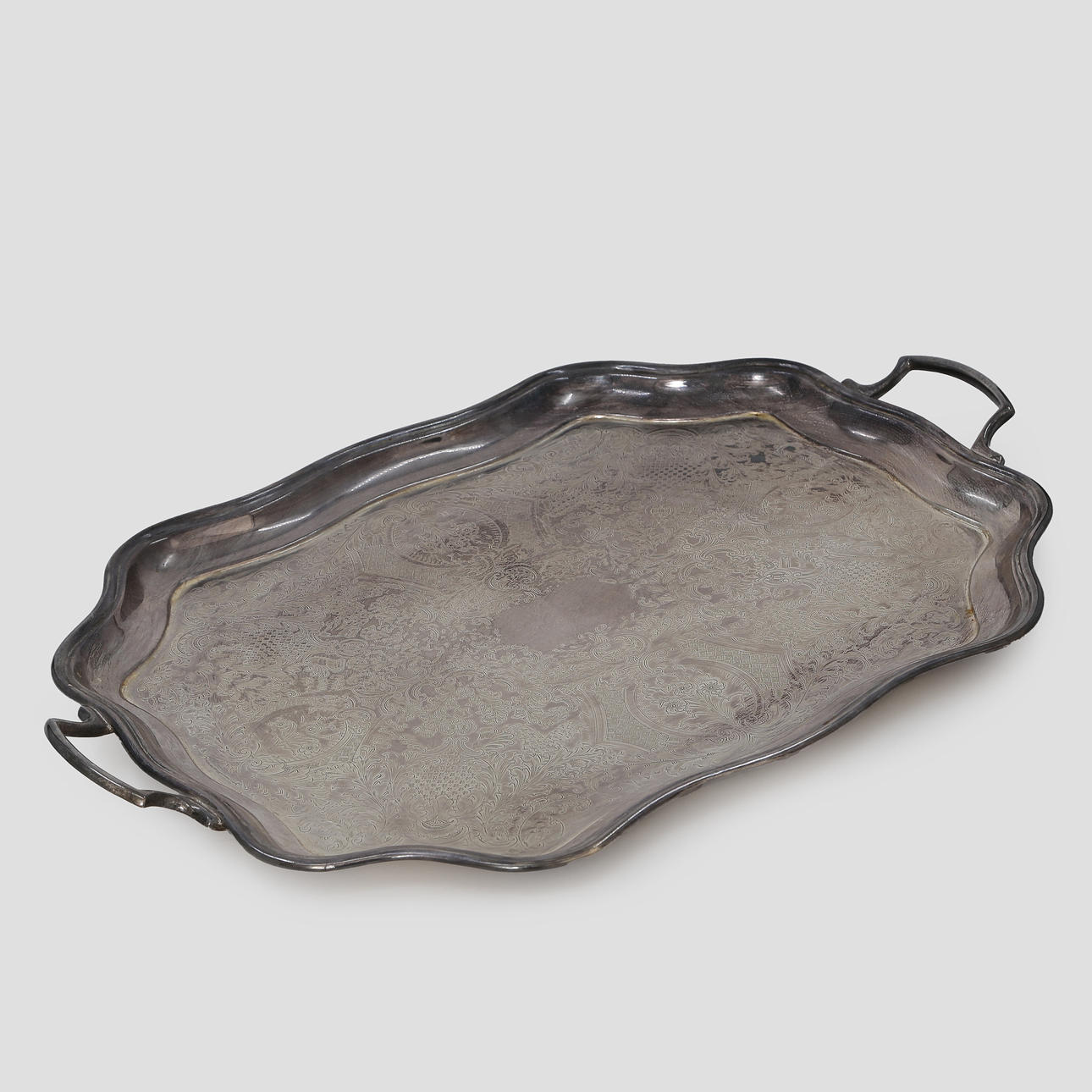 LARGE TRAY, SILVER PLATED, ENGLAND.