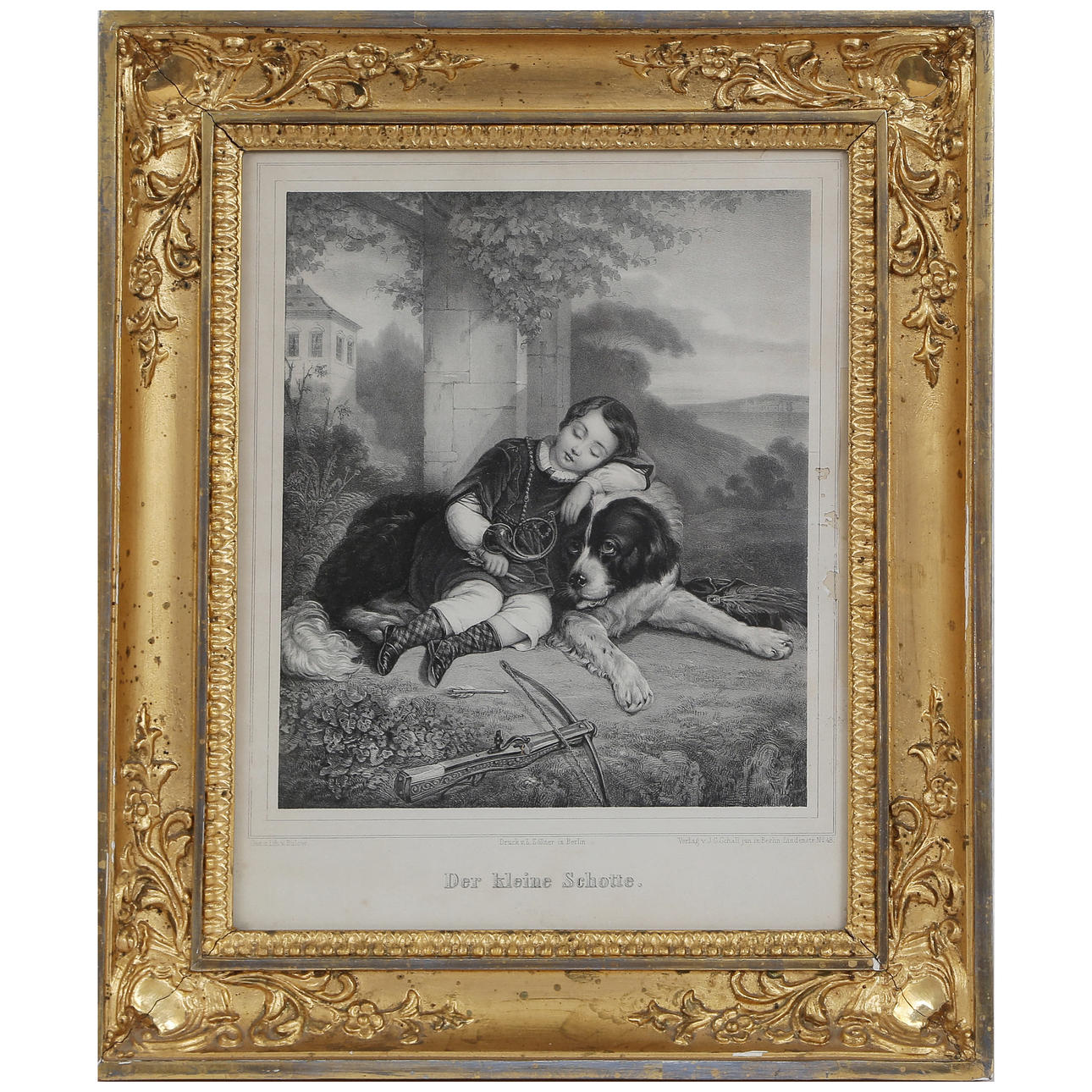 ÆLDRE PRINT, „DER KLEINE SCHOTTE“ I GULDRAMME.