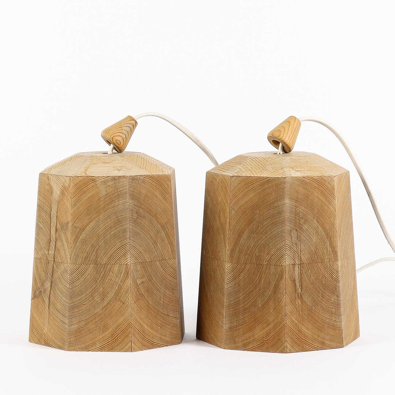 WINDOW LAMPS paired, pine.