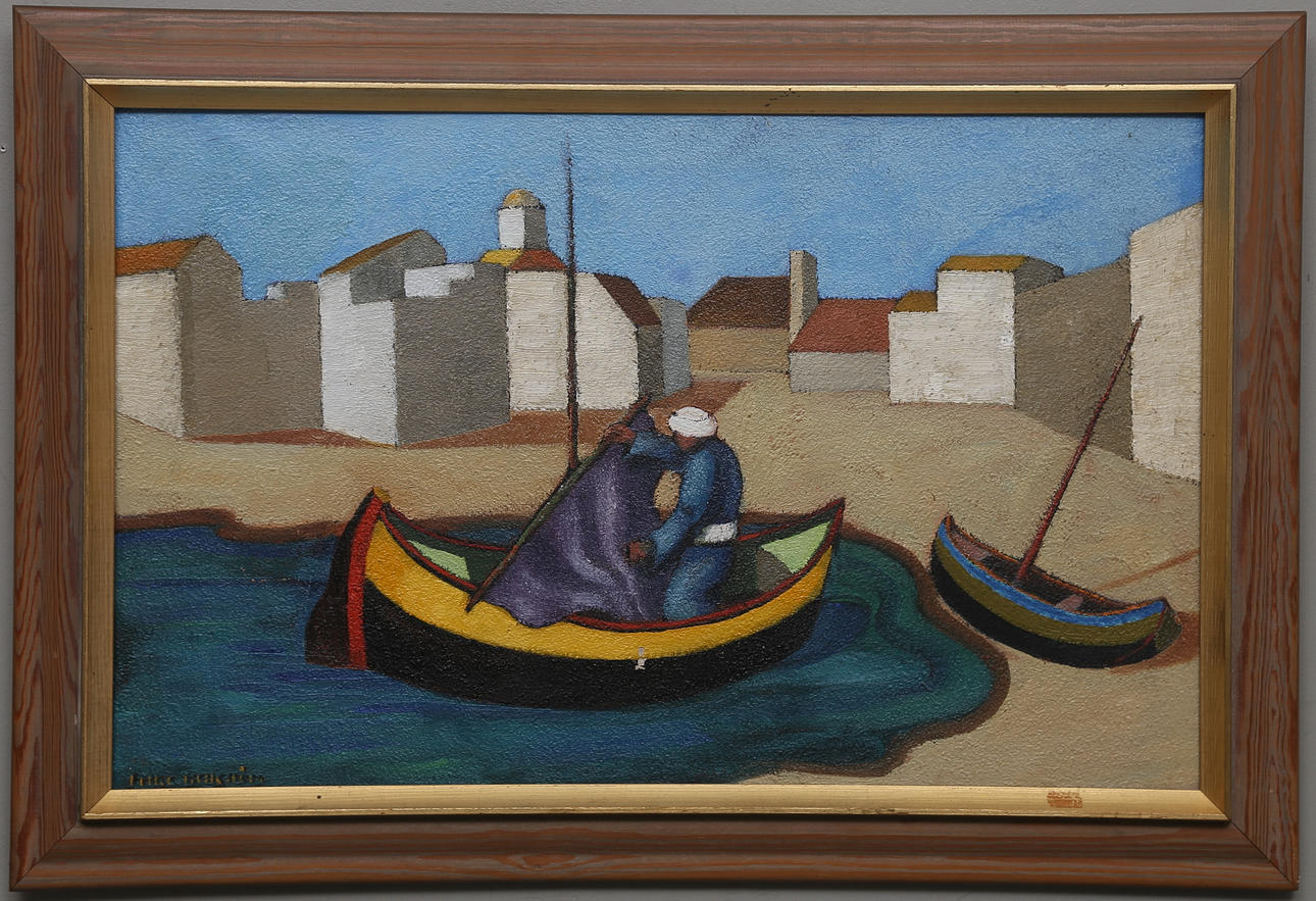 FOLKE HELLSTRÖM. Olja på duk. Signerad.