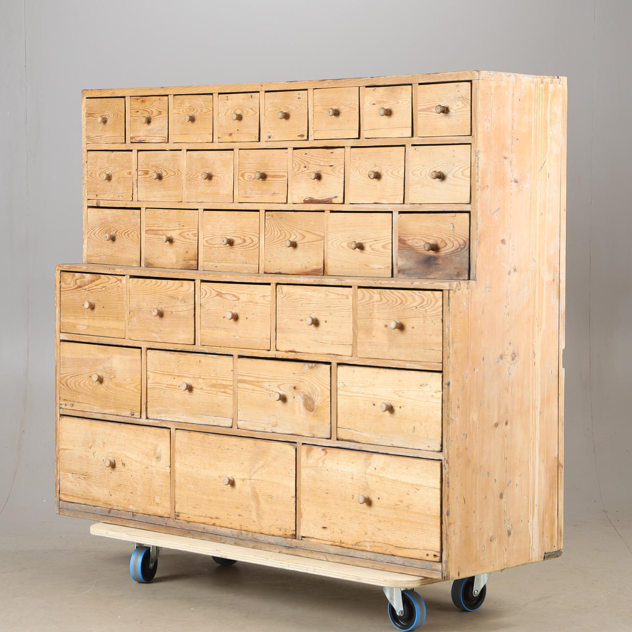 A merchant's counter, pine, 20th century.