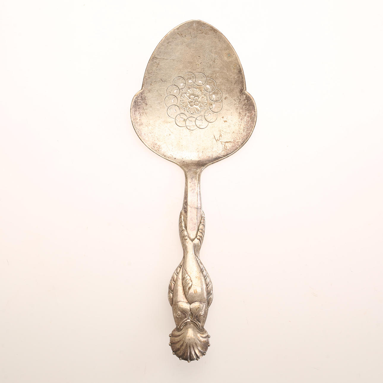 GEORG JENSEN. Fish shovel, silver, Denmark.