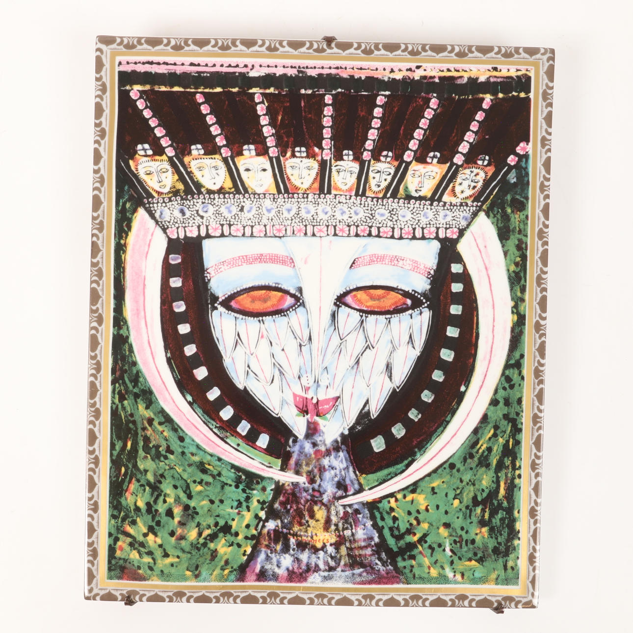 MAX WALTER SVANBERG. Wall plaque, “Imaginary portrait”, Rörstrand.