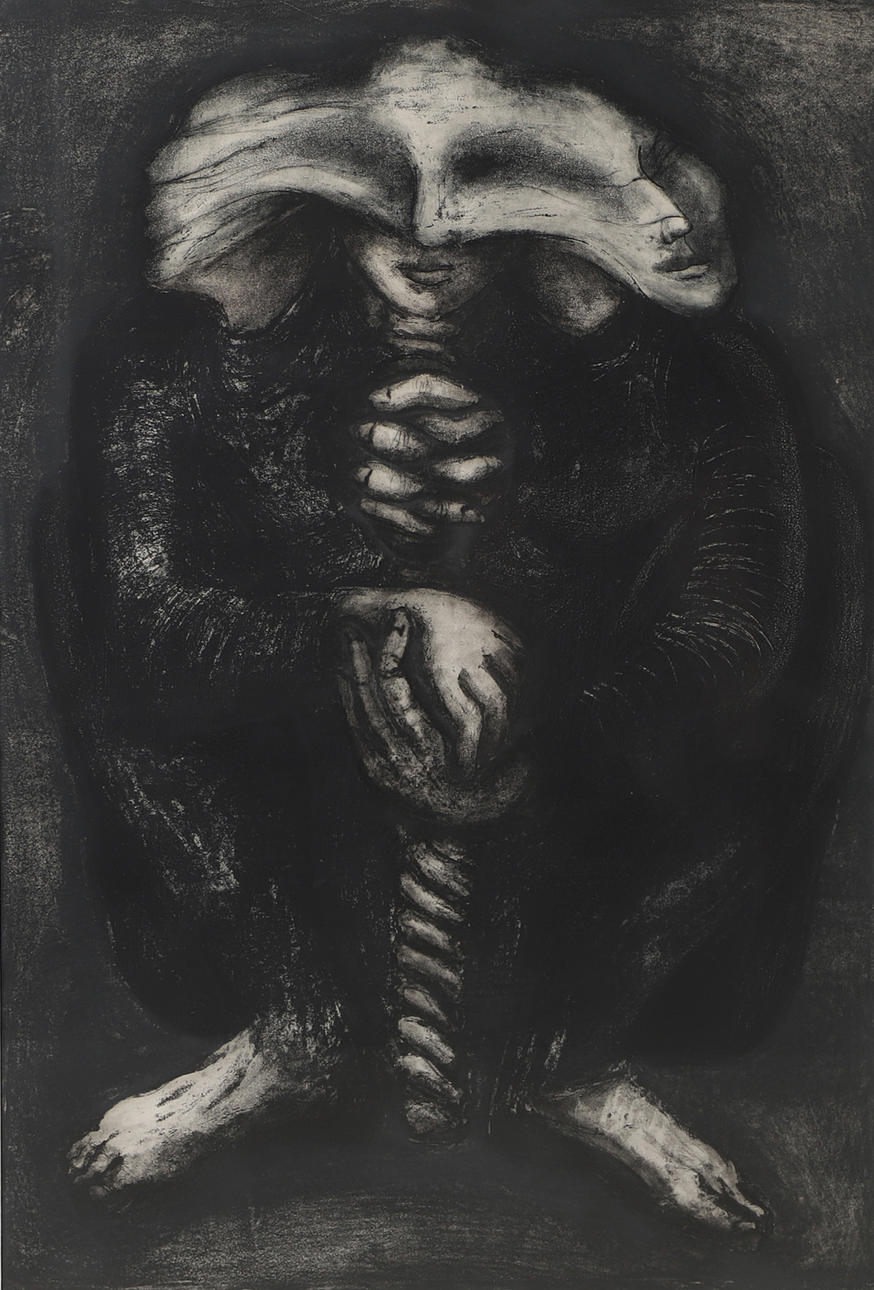 OIDENTIFIERAD KONSTNÄR. “The spinning of the top”, lithograph, indistinctly signed -85.