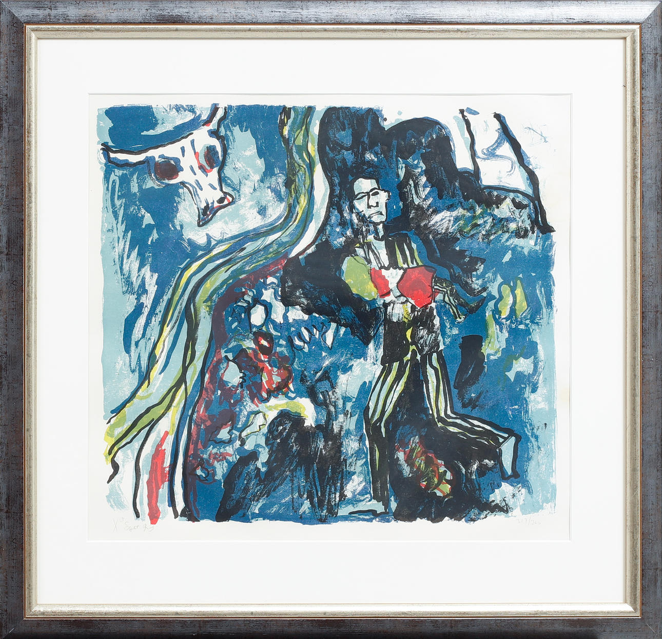 SVEN X:ET ERIXSON. Figure composition. Lithograph in colours, signed and numbered 319/360.