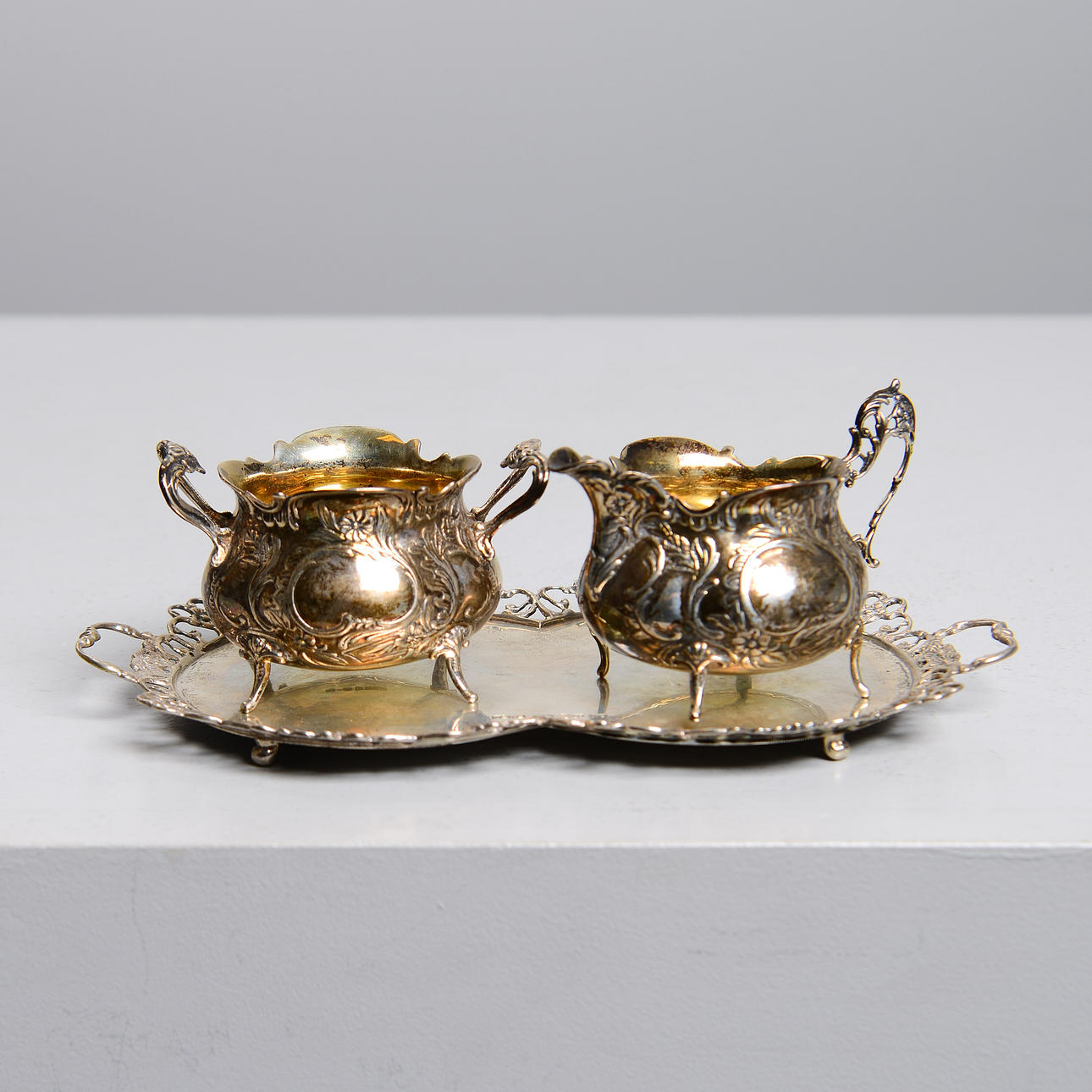 FLØDEKANDE, SUKKERSKÅL & BAKKE, sølv, GEWE, 1963.