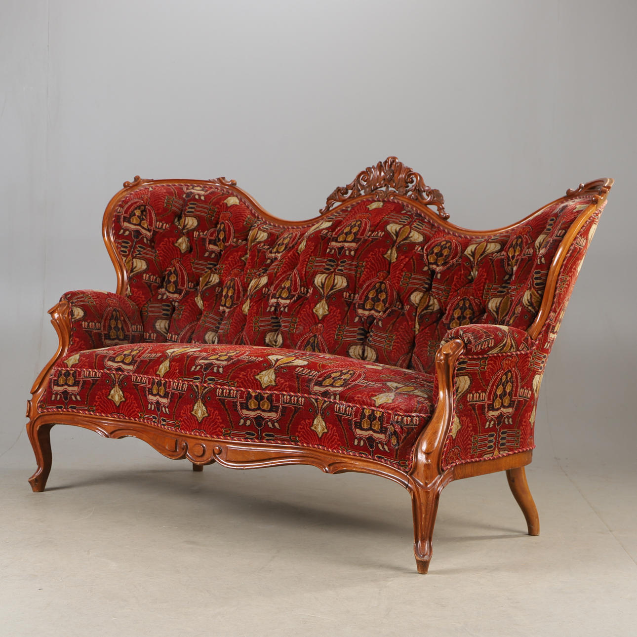 LOUNGE SOFA, mahogni, rokoko stil.