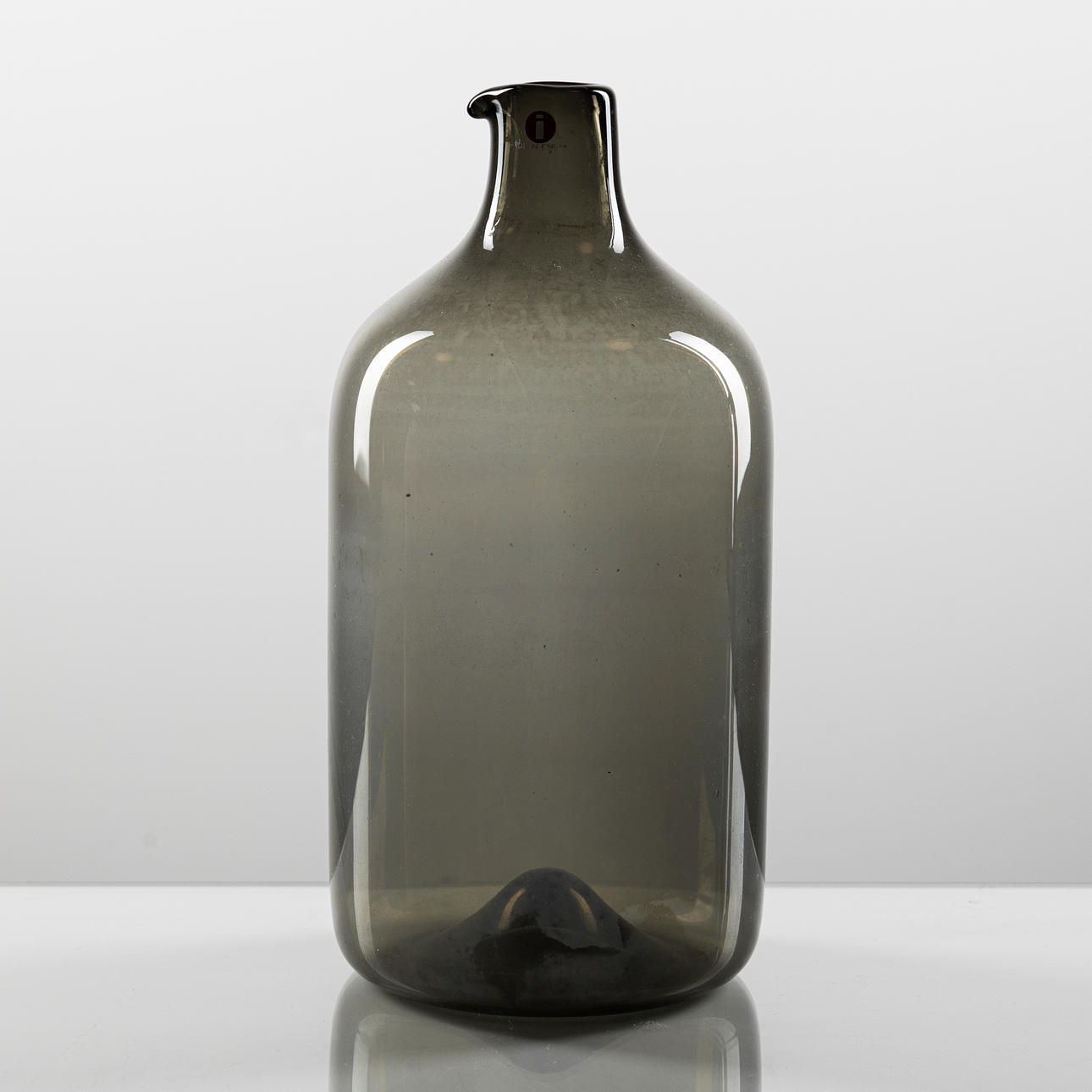 TIMO SARPANEVA. “Bird bottle/Lintupullo”, Iittala, Finland, signed, dated -58.