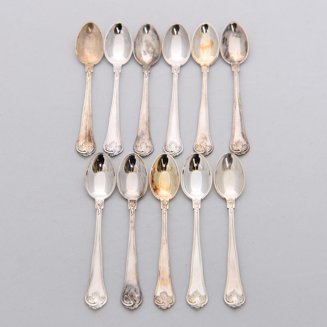 KAFFESKEDAR, 11 st, silver, modell "Sachsisk".