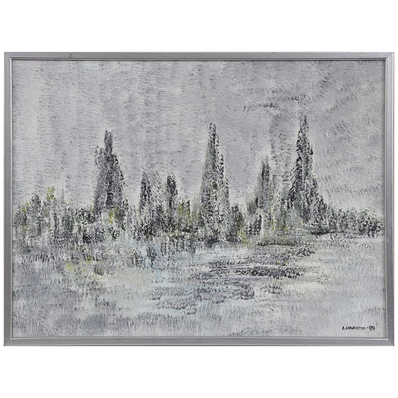 LARS HANSSON, OIL ON CANVAS, SIGNED, DATED 89.