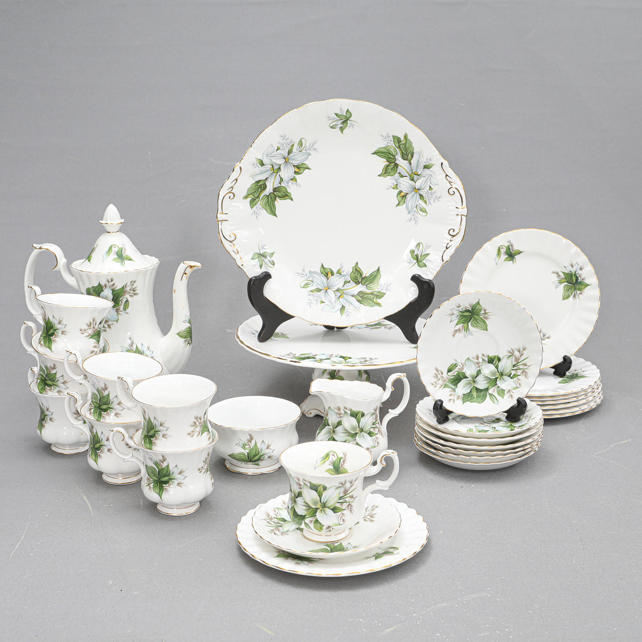 Coffee set, "Trillium “, England, 29 pieces.